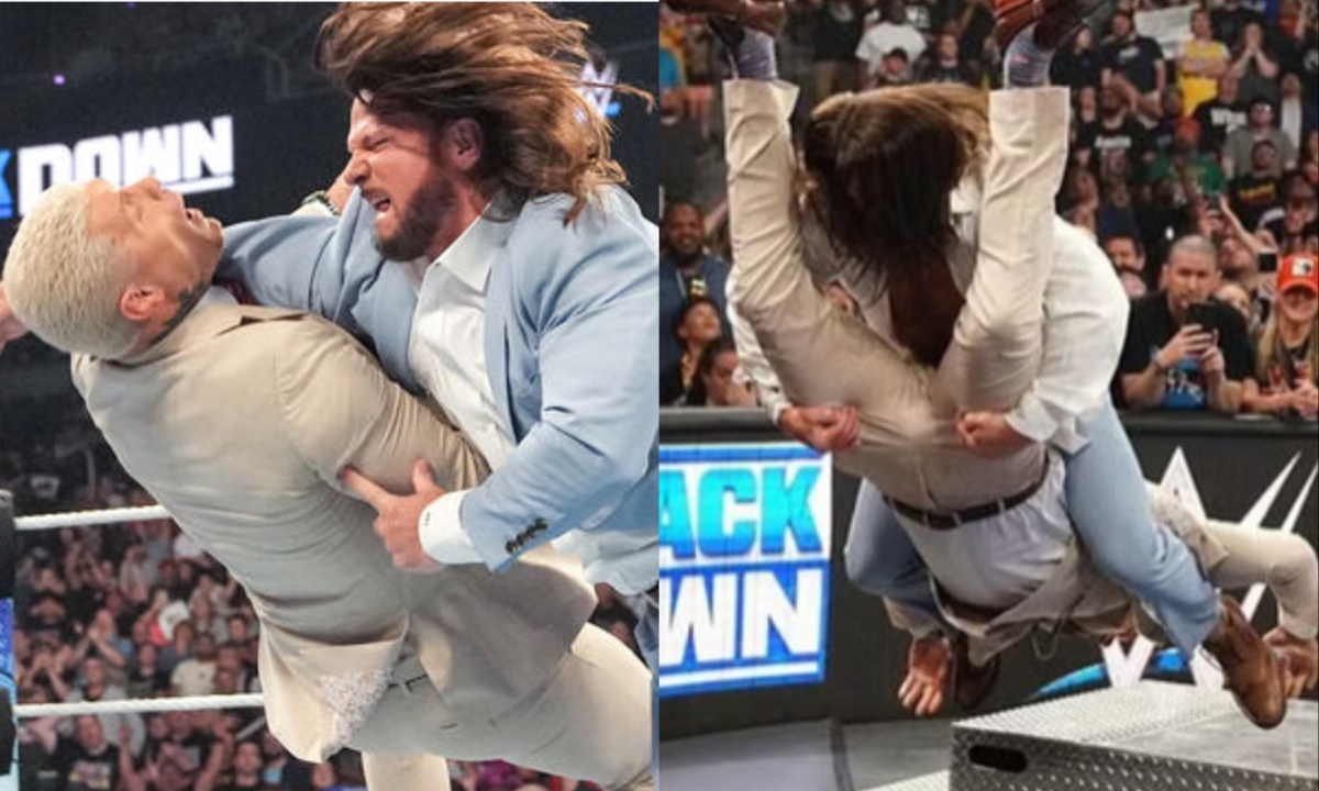 AJ Styles Attacks Cody Rhodes