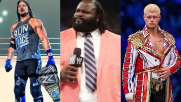 AJ Styles, Cody Rhodes and Mark Henry