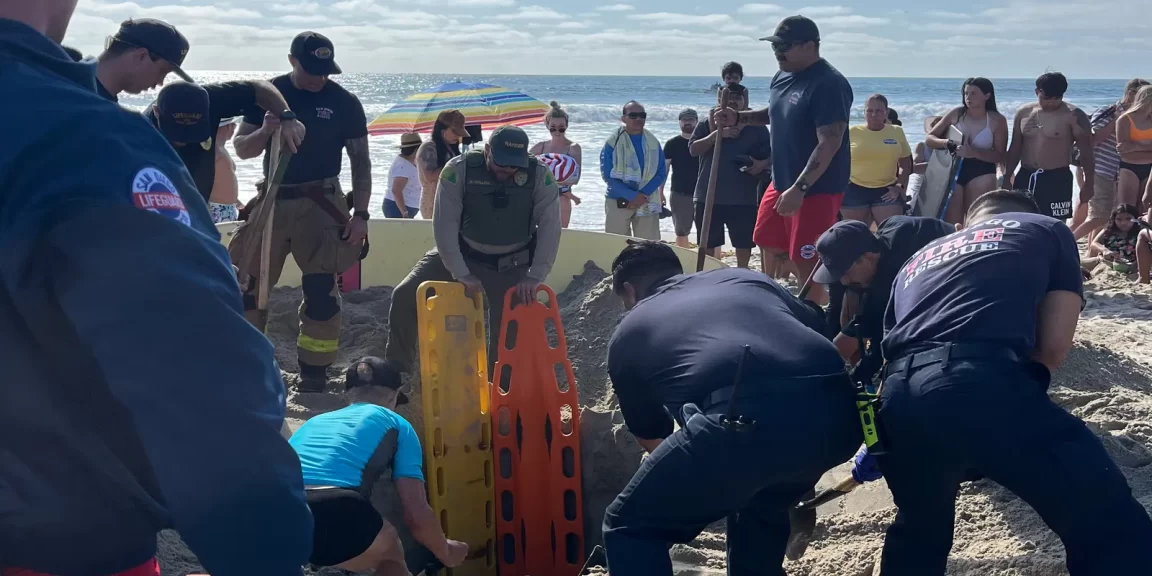 Lifeguards rescue 16-year-old girl trapped in deep sand hole at Mission Beach, San Diego