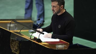 Zelensky Warns of Russian Plans to Attack Ukrainian Nuclear Plants in UN Address